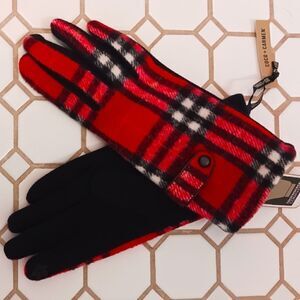 Coco + Carmen Tartan Plaid Touch Screen Gloves NWT